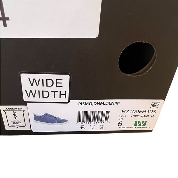 NWT Vionic Beach Women’s Pismo Casual Sneakers in Denim in size 6 wide - Picture 7 of 8